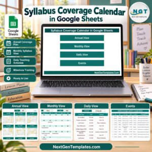 Syllabus Coverage Calendar in Google Sheets