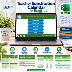 Teacher Substitution Calendar in Excel
