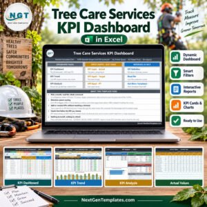 Tree Care Services KPI Dashboard in Excel