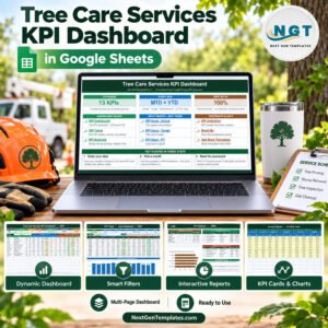 Tree Care Services KPI Dashboard in Google Sheets