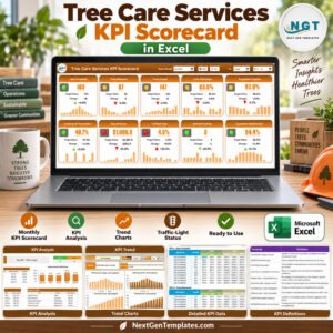 Tree Care Services KPI Scorecard in Excel