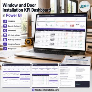 Window and Door Installation KPI Dashboard in Power BI