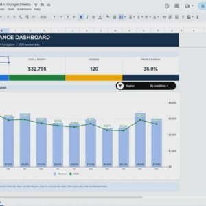 One Page Sales Dashboard in Google Sheets (Free Template)