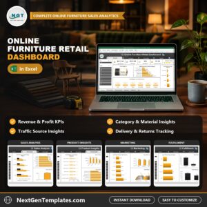 Online Furniture Retail Dashboard in Excel