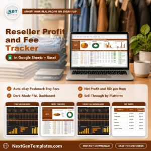 Reseller Profit and Fee Tracker in Excel and Google Sheets