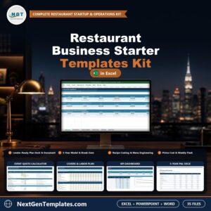 Restaurant Business Starter Templates Kit - product image