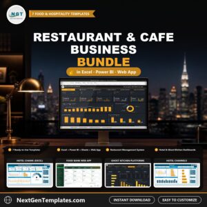 Restaurant and Cafe Business Bundle - 7 restaurant templates