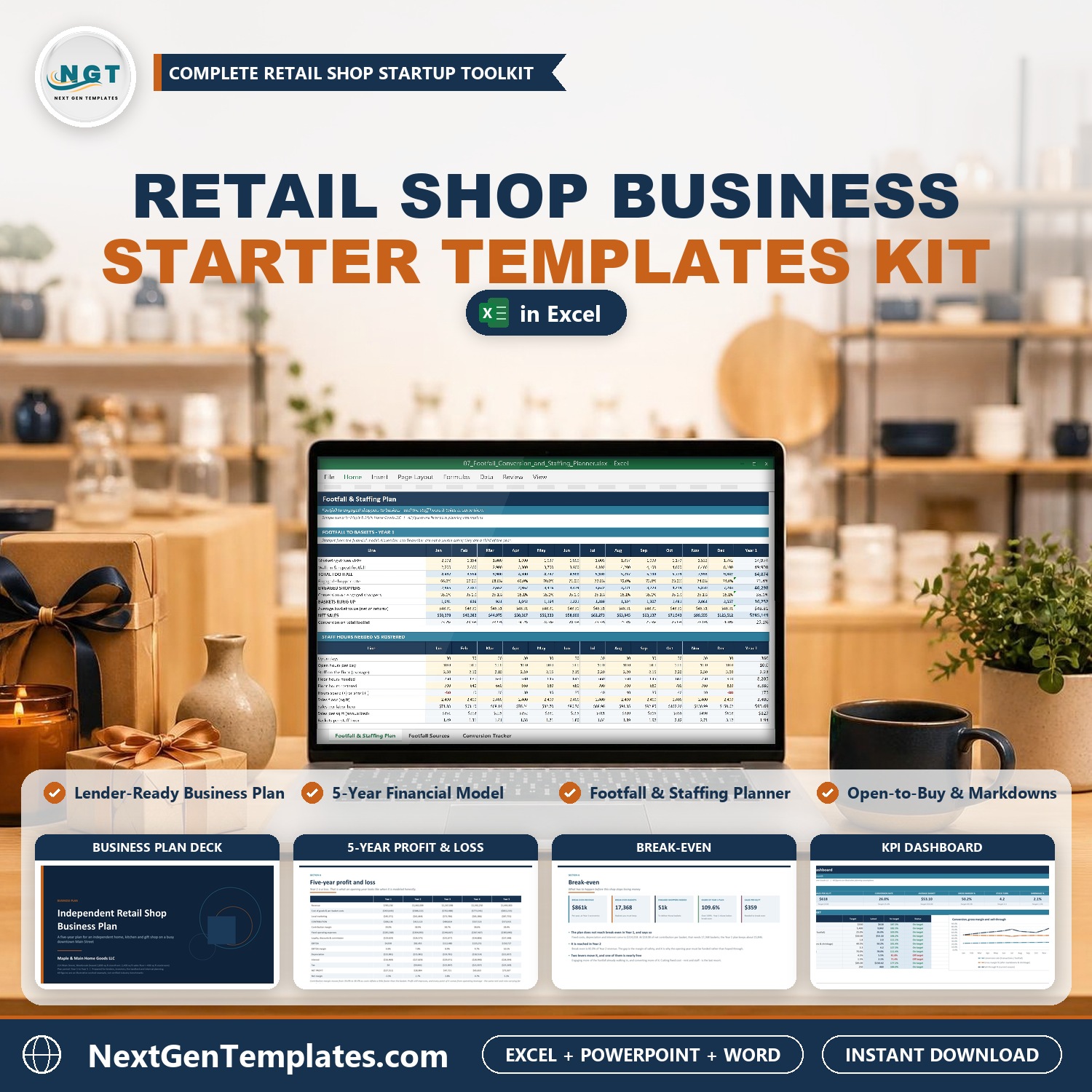 Retail Shop Business Starter Templates Kit