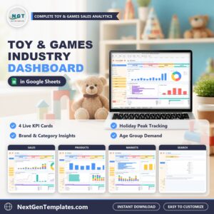 toy & games industry dashboard in google sheets