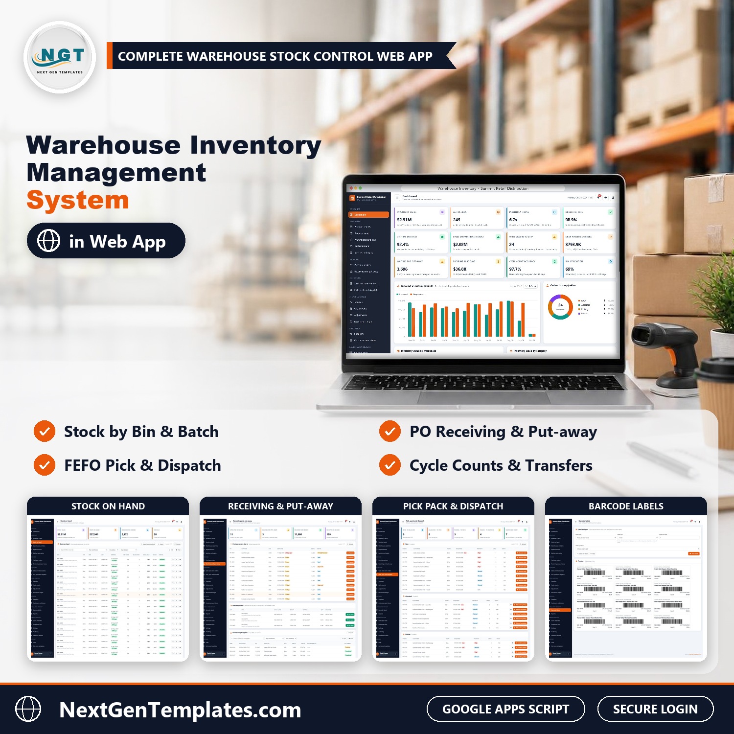 Warehouse Inventory Management System Web App - product image